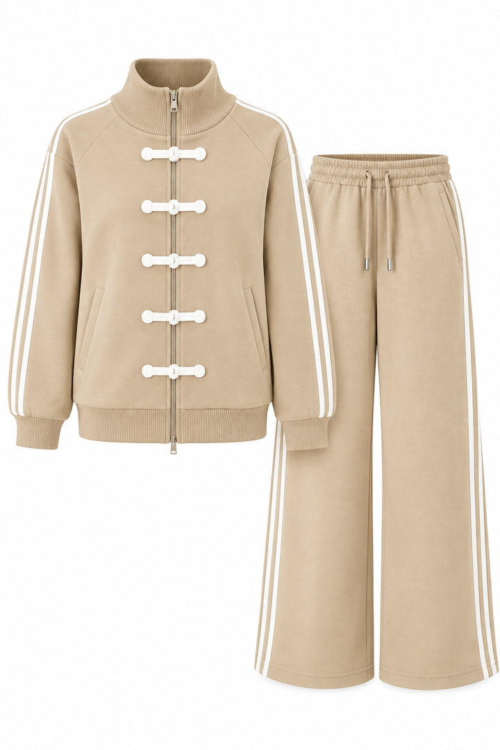 TOKYO Contrast Knit Set – Beige