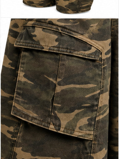 Women’s Camouflage Wide-Leg Cargo Jeans