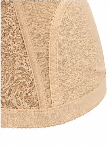 Women’s Beige Lace Corset with Satin Lacing
