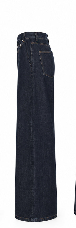 Dark Indigo High-Waisted Wide Leg Jeans