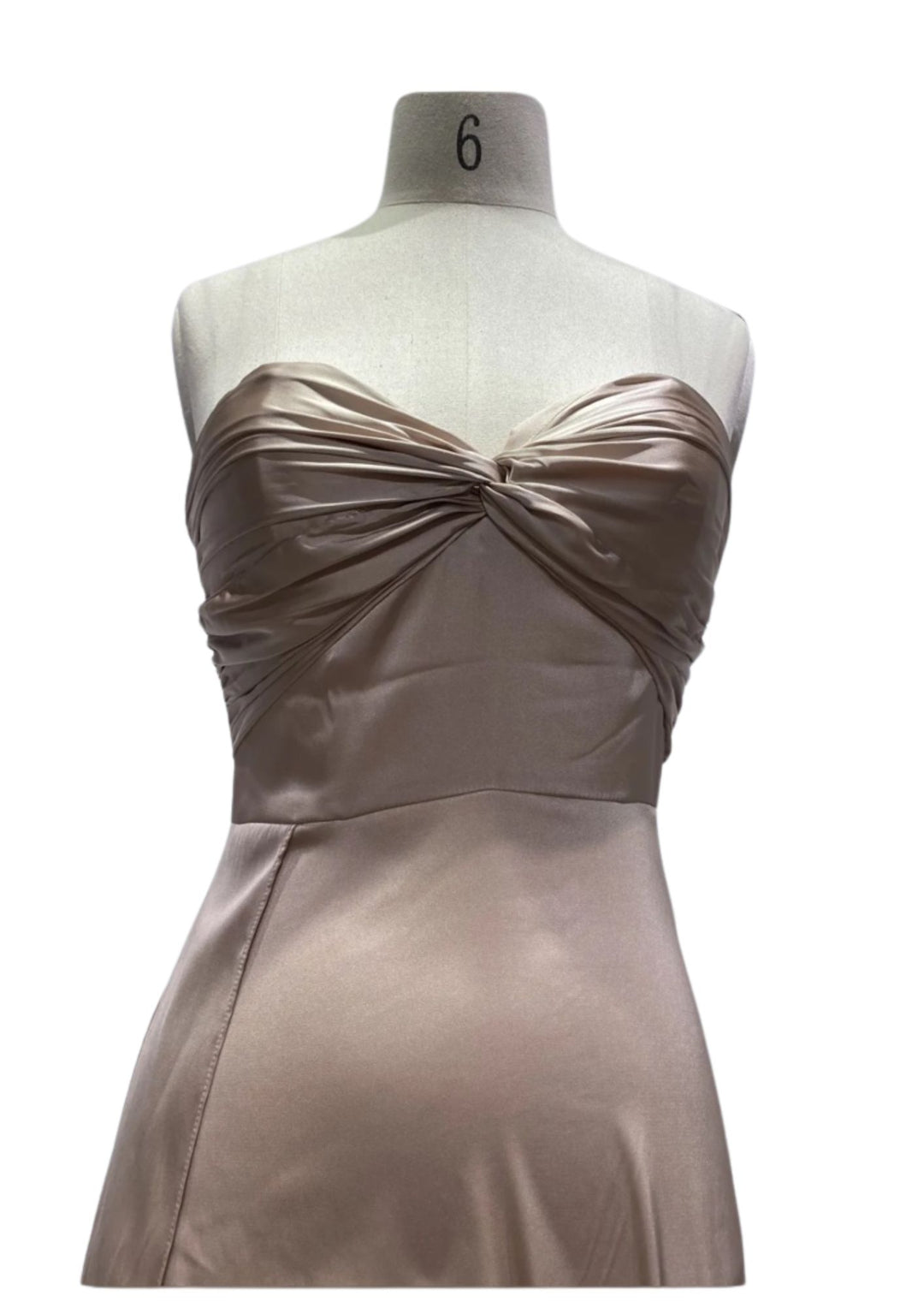 This Satin Elegance long bridesmaid dress