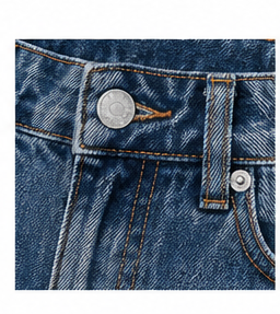 DON’T TOUCH Embroidered Denim Shorts